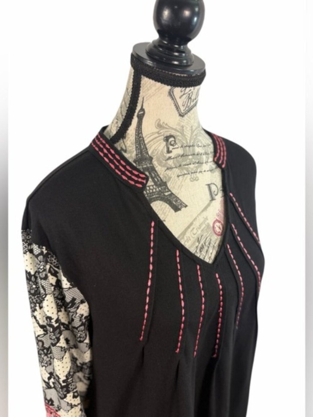 Ulla Popken Embroidered Cotton Tunic Dress | Size 12/14 | Boho Peasant Pockets - Picture 4 of 10